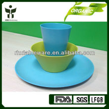 bamboo fiber recycled dinnerware set of dishes